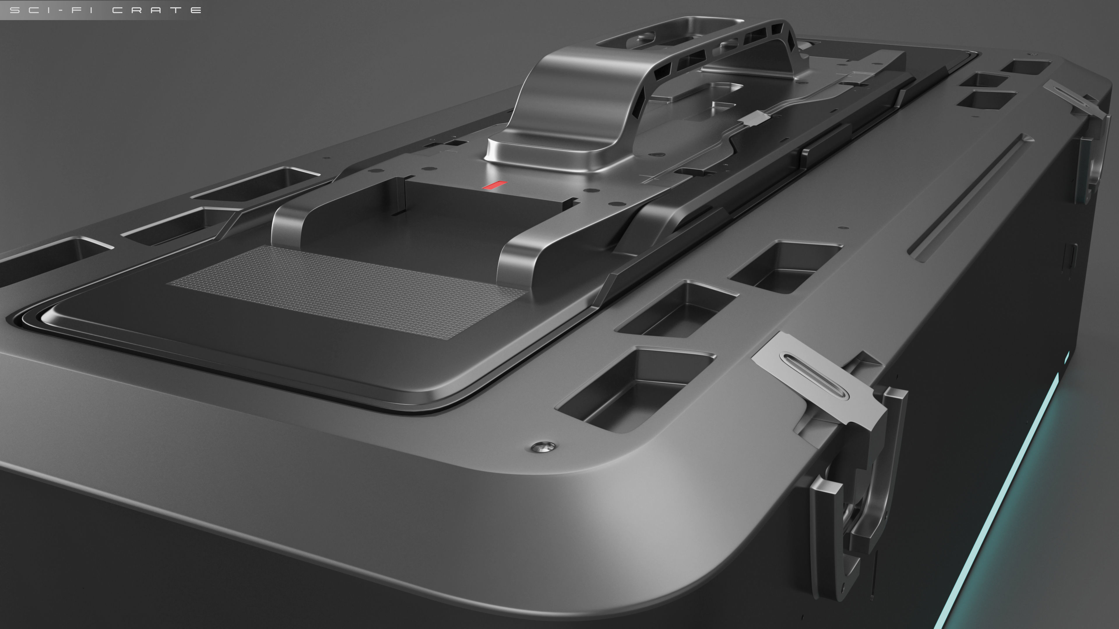 sci-fi crate 3D model_3