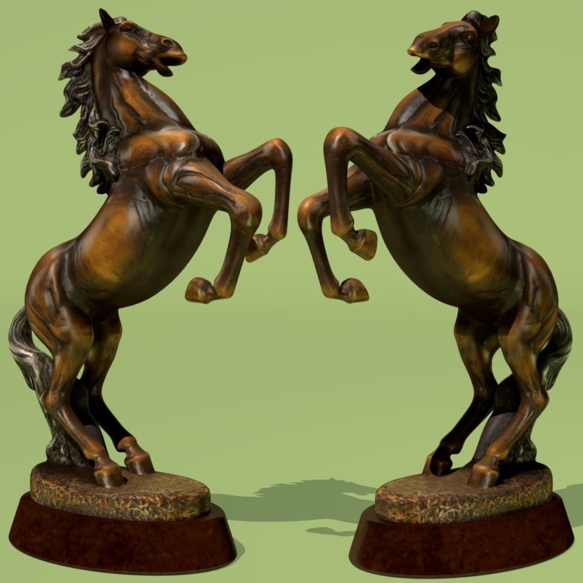 Horse Statuette 2B 3D model_1