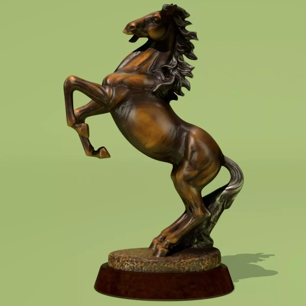 Horse Statuette 2B 3D model_0