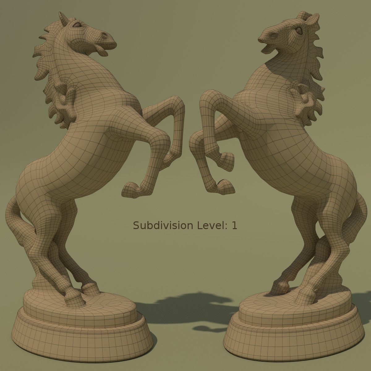 Horse Statuette 2B 3D model_5