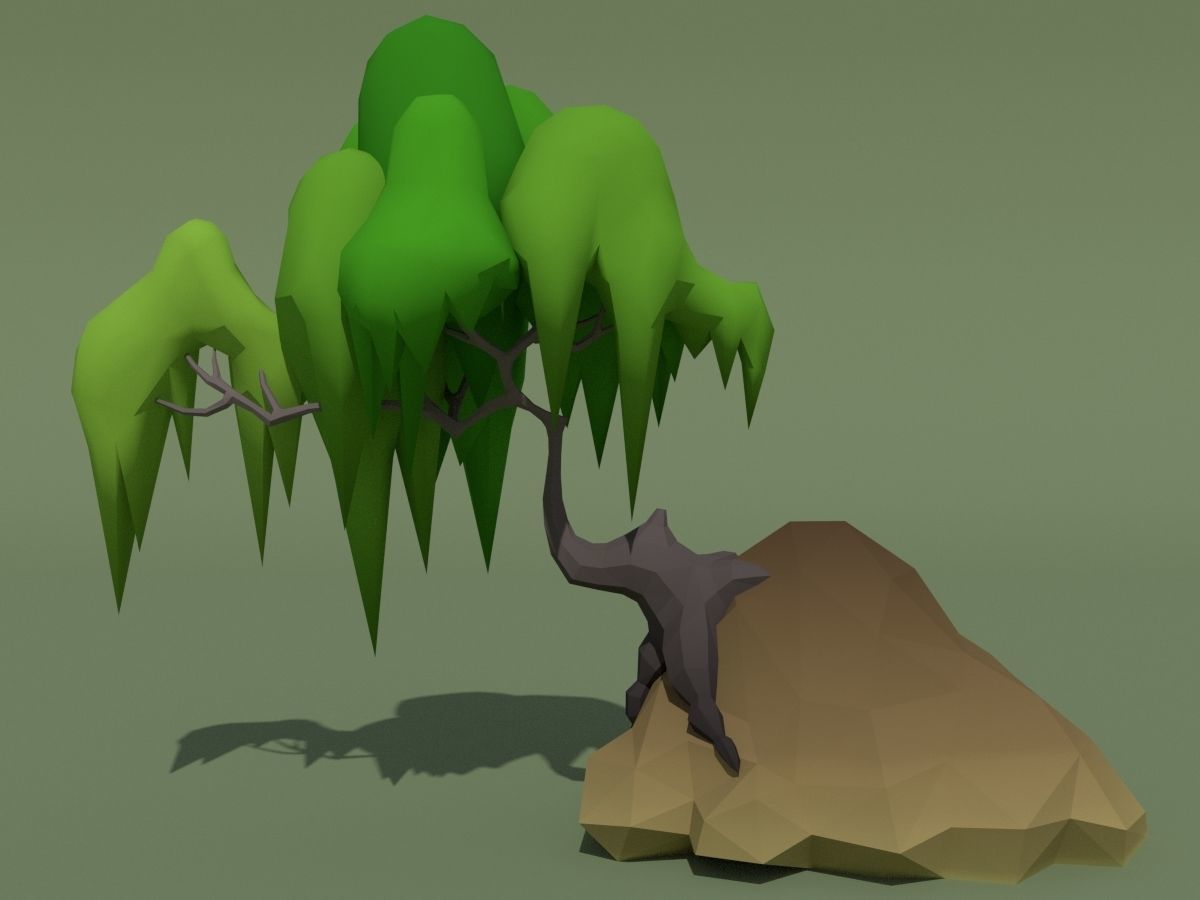 LowPoly Forest Pack Low-poly 3D model_42