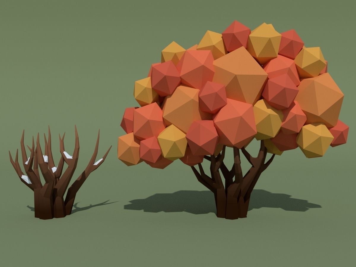 LowPoly Forest Pack Low-poly 3D model_45