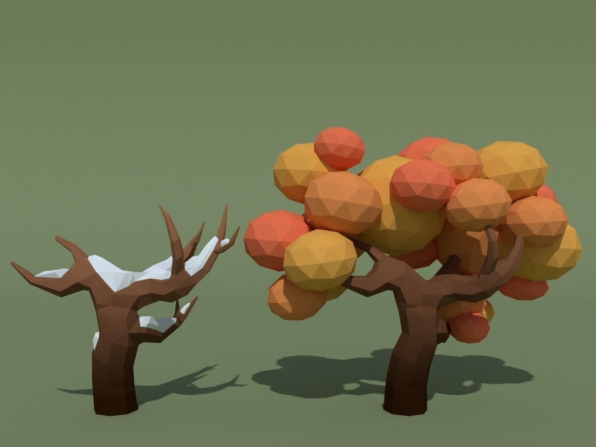LowPoly Forest Pack Low-poly 3D model_30