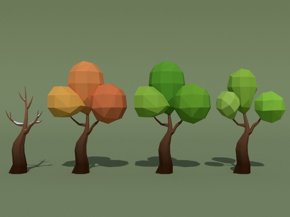 LowPoly Forest Pack Low-poly 3D model_18