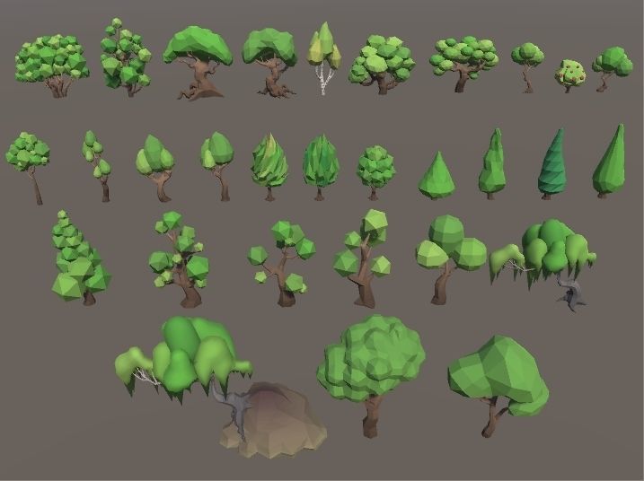 LowPoly Forest Pack Low-poly 3D model_62