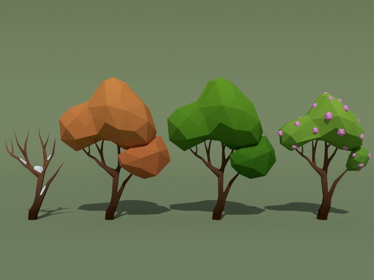 LowPoly Forest Pack Low-poly 3D model_28