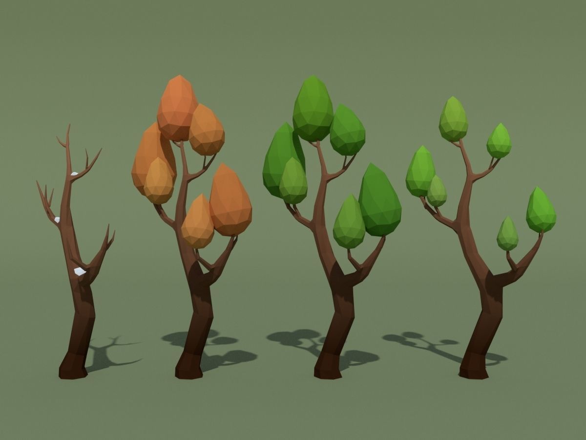 LowPoly Forest Pack Low-poly 3D model_7