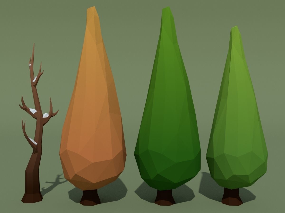 LowPoly Forest Pack Low-poly 3D model_15