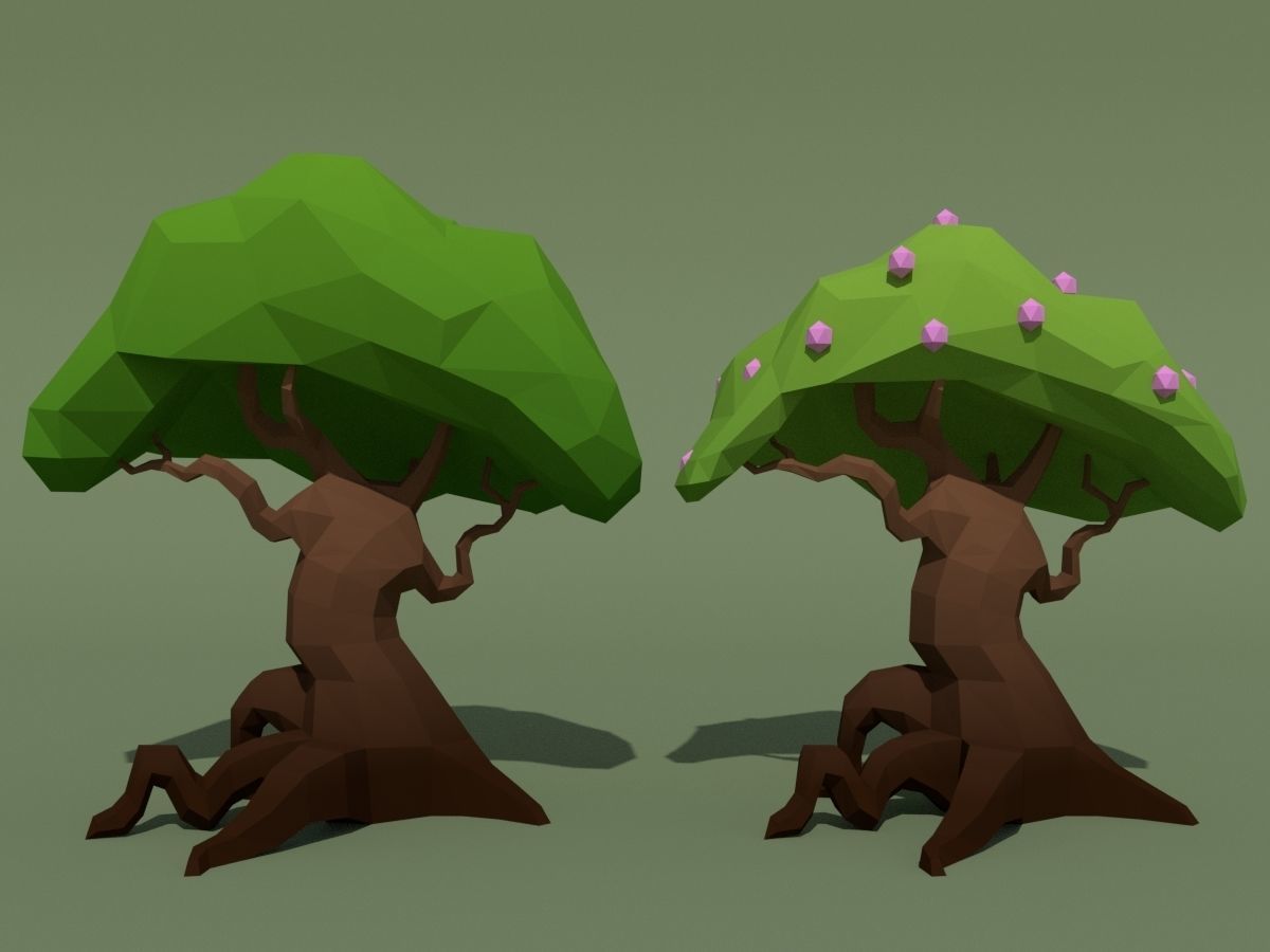LowPoly Forest Pack Low-poly 3D model_46