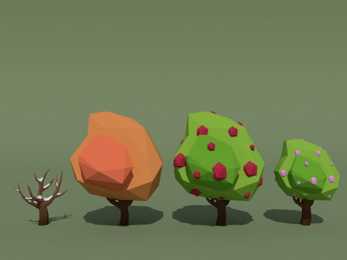 LowPoly Forest Pack Low-poly 3D model_38