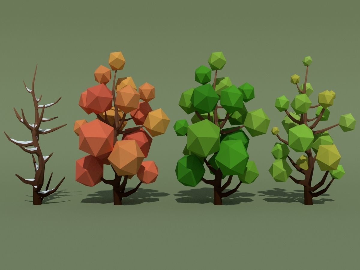 LowPoly Forest Pack Low-poly 3D model_29