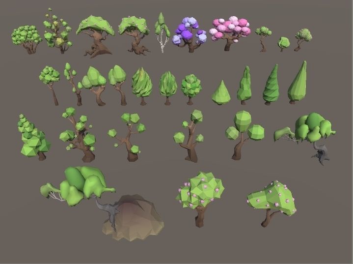LowPoly Forest Pack Low-poly 3D model_61