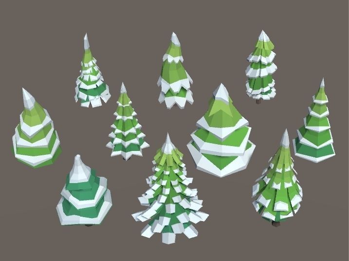 LowPoly Forest Pack Low-poly 3D model_60