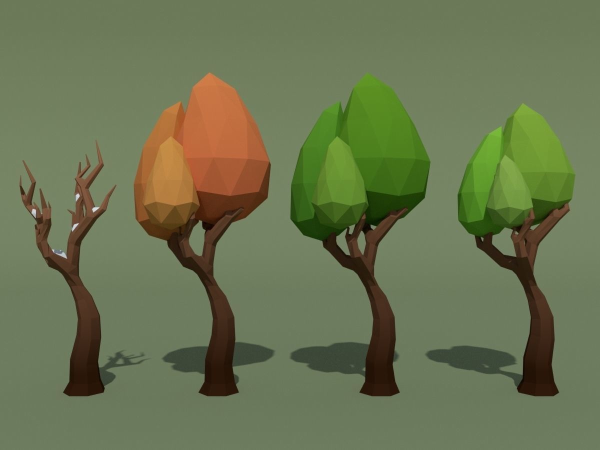 LowPoly Forest Pack Low-poly 3D model_6