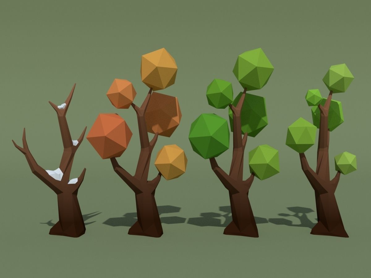 LowPoly Forest Pack Low-poly 3D model_17