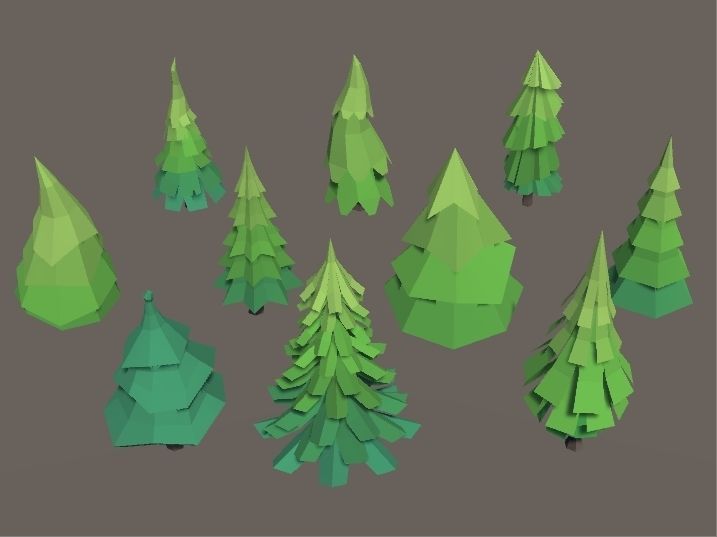 LowPoly Forest Pack Low-poly 3D model_59