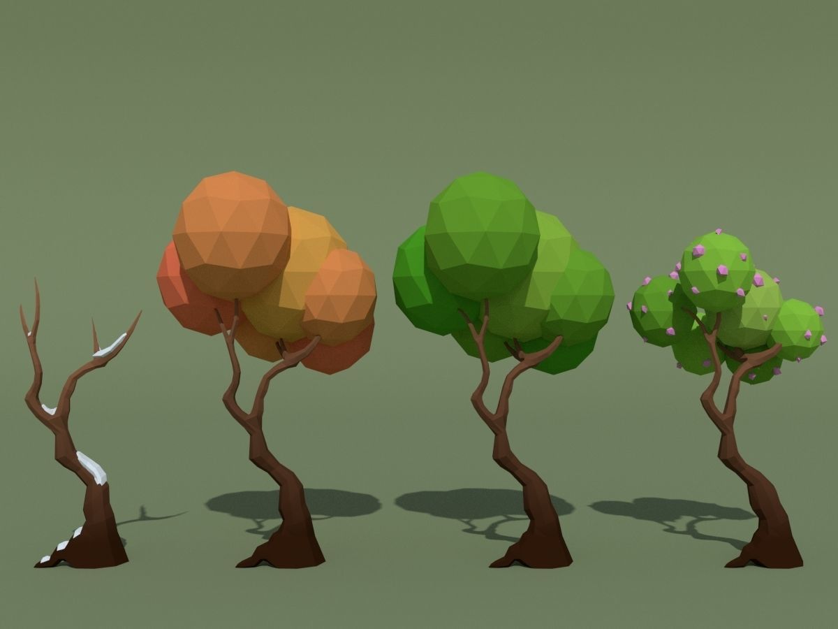 LowPoly Forest Pack Low-poly 3D model_26