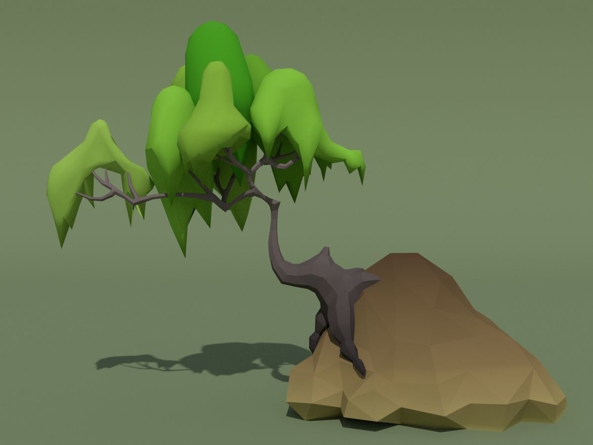 LowPoly Forest Pack Low-poly 3D model_37