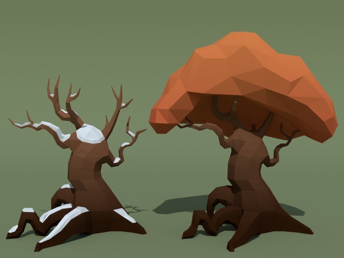LowPoly Forest Pack Low-poly 3D model_27
