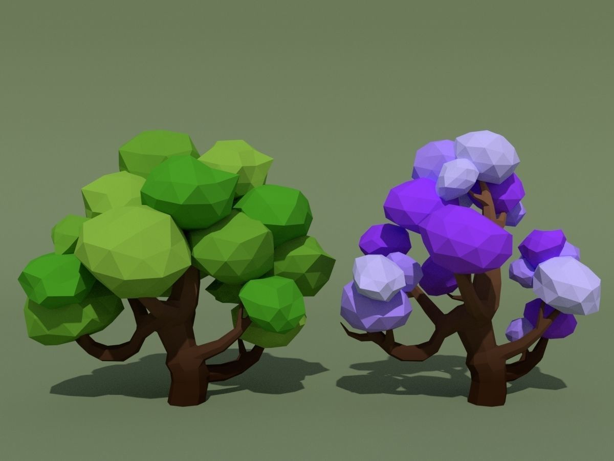 LowPoly Forest Pack Low-poly 3D model_25