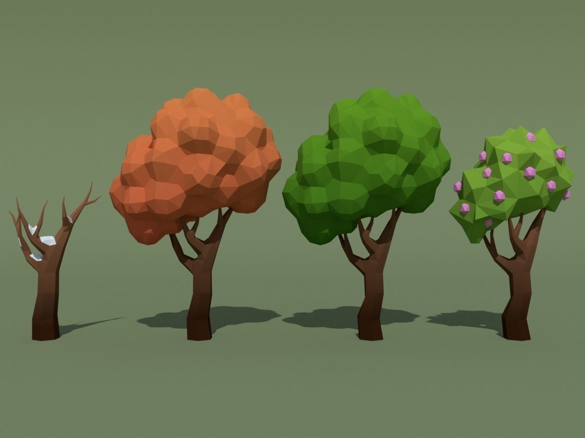 LowPoly Forest Pack Low-poly 3D model_23