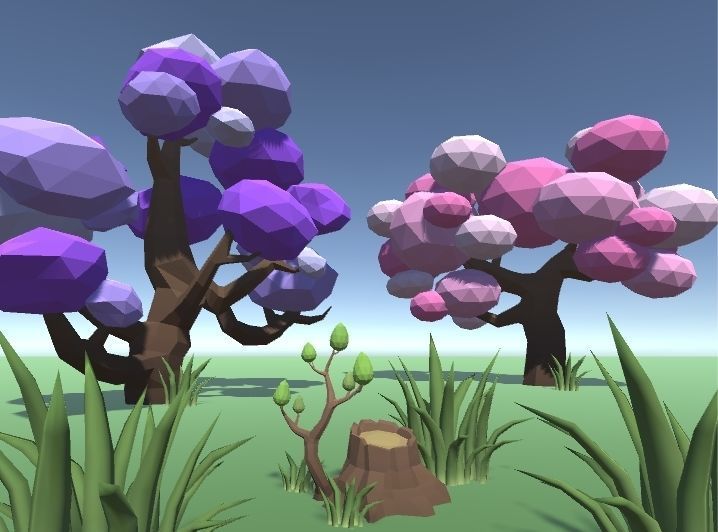 LowPoly Forest Pack Low-poly 3D model_1