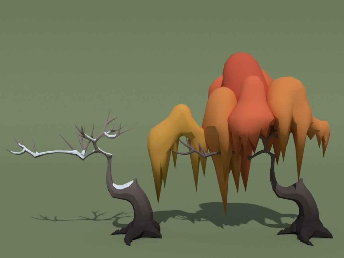 LowPoly Forest Pack Low-poly 3D model_21
