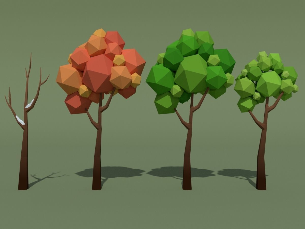 LowPoly Forest Pack Low-poly 3D model_24