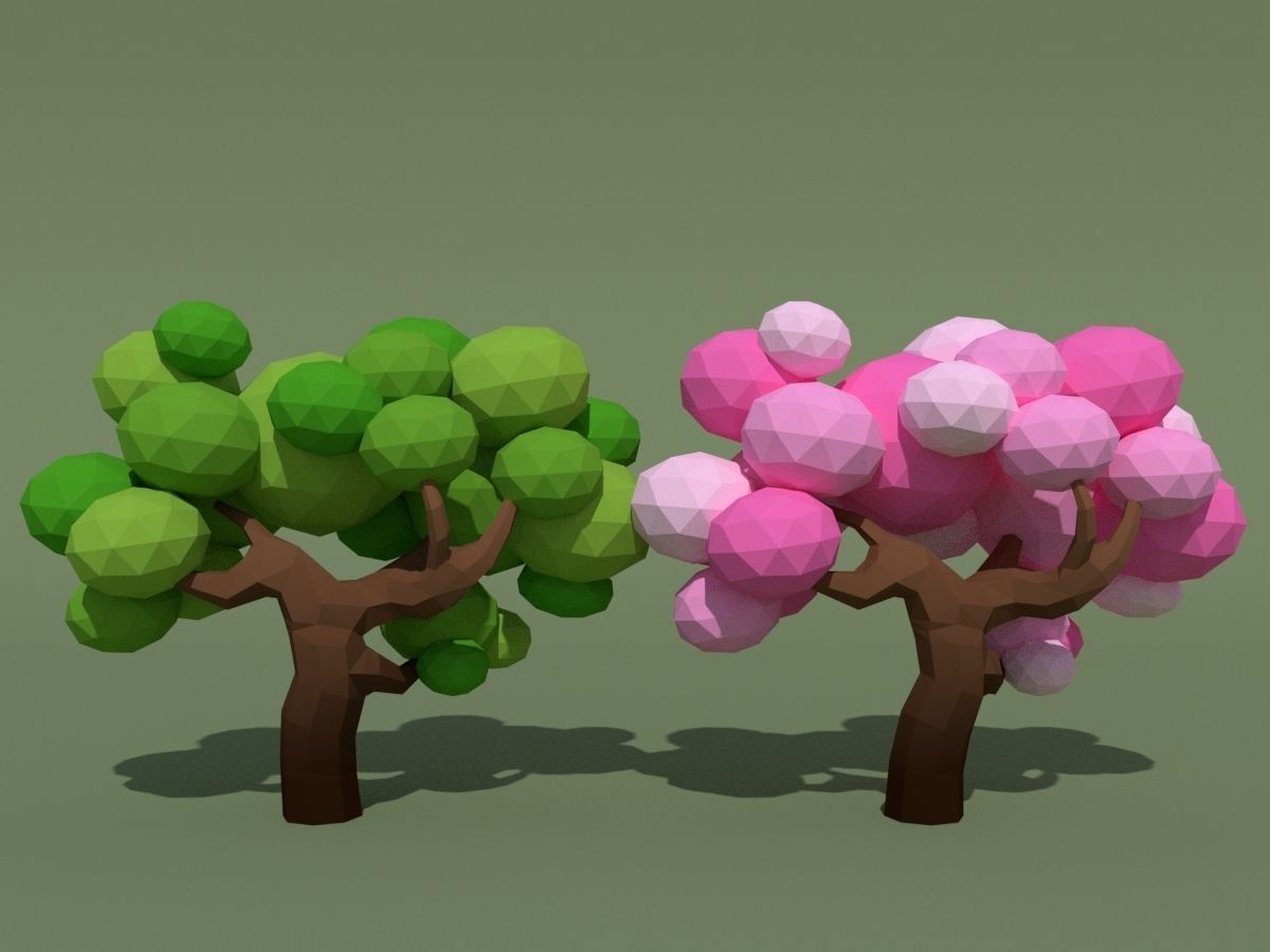 LowPoly Forest Pack Low-poly 3D model_36