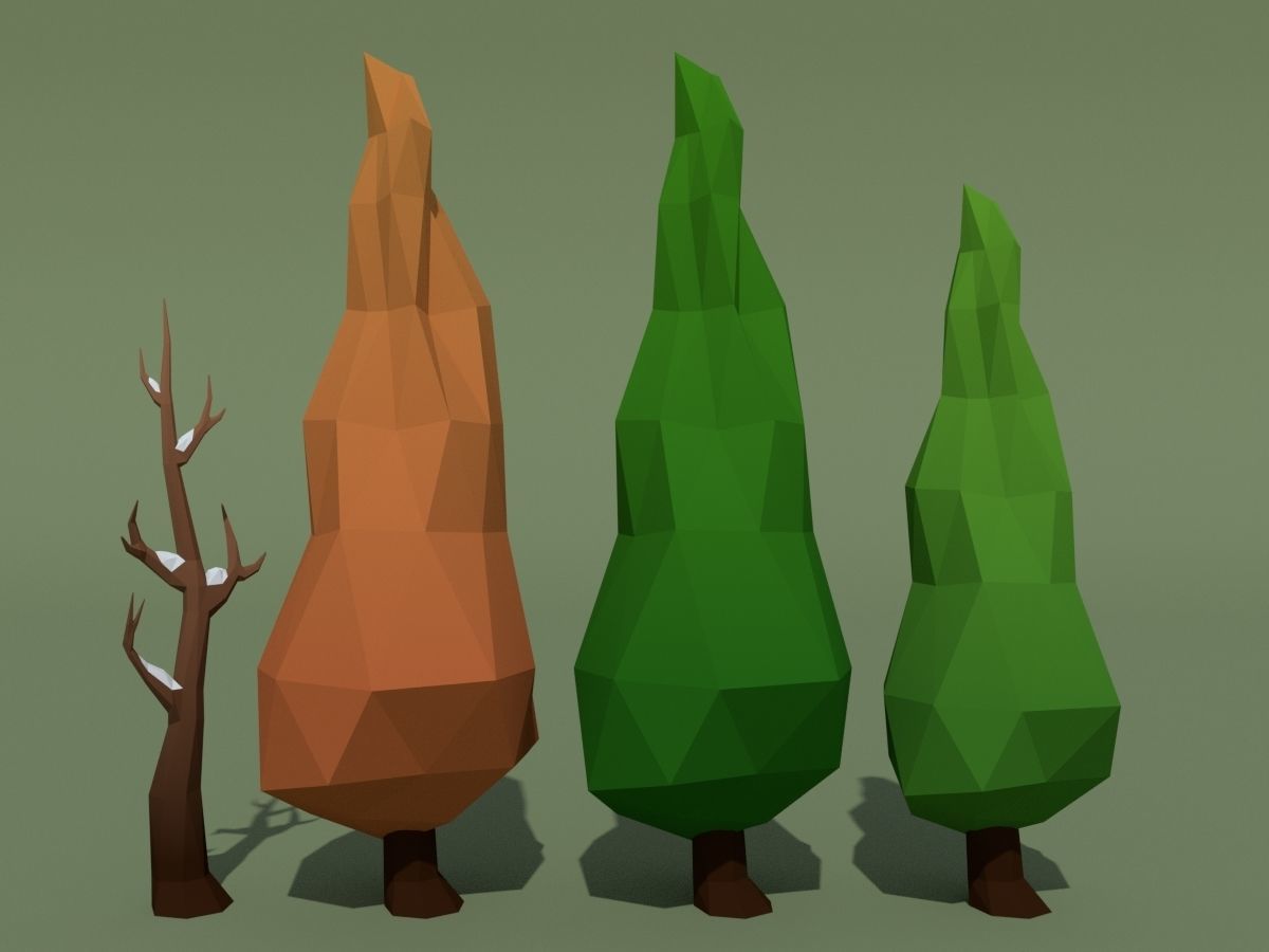 LowPoly Forest Pack Low-poly 3D model_12