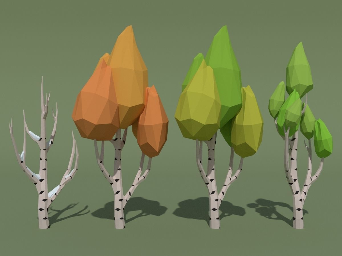 LowPoly Forest Pack Low-poly 3D model_34