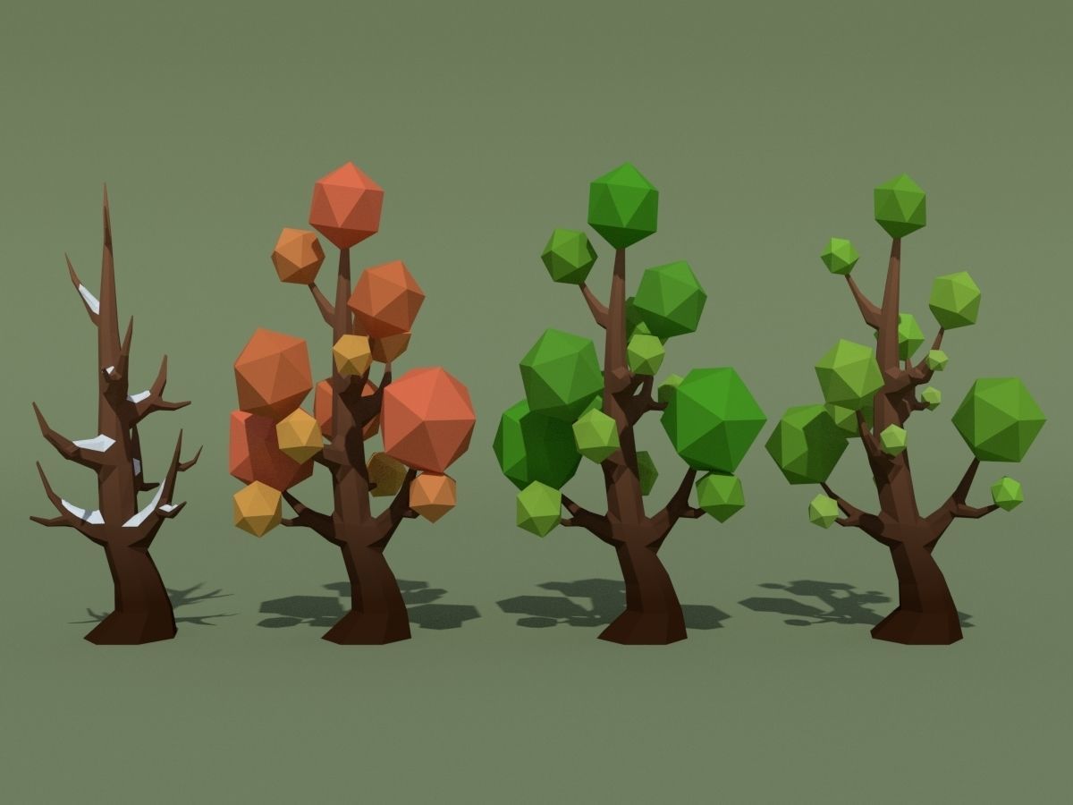 LowPoly Forest Pack Low-poly 3D model_14