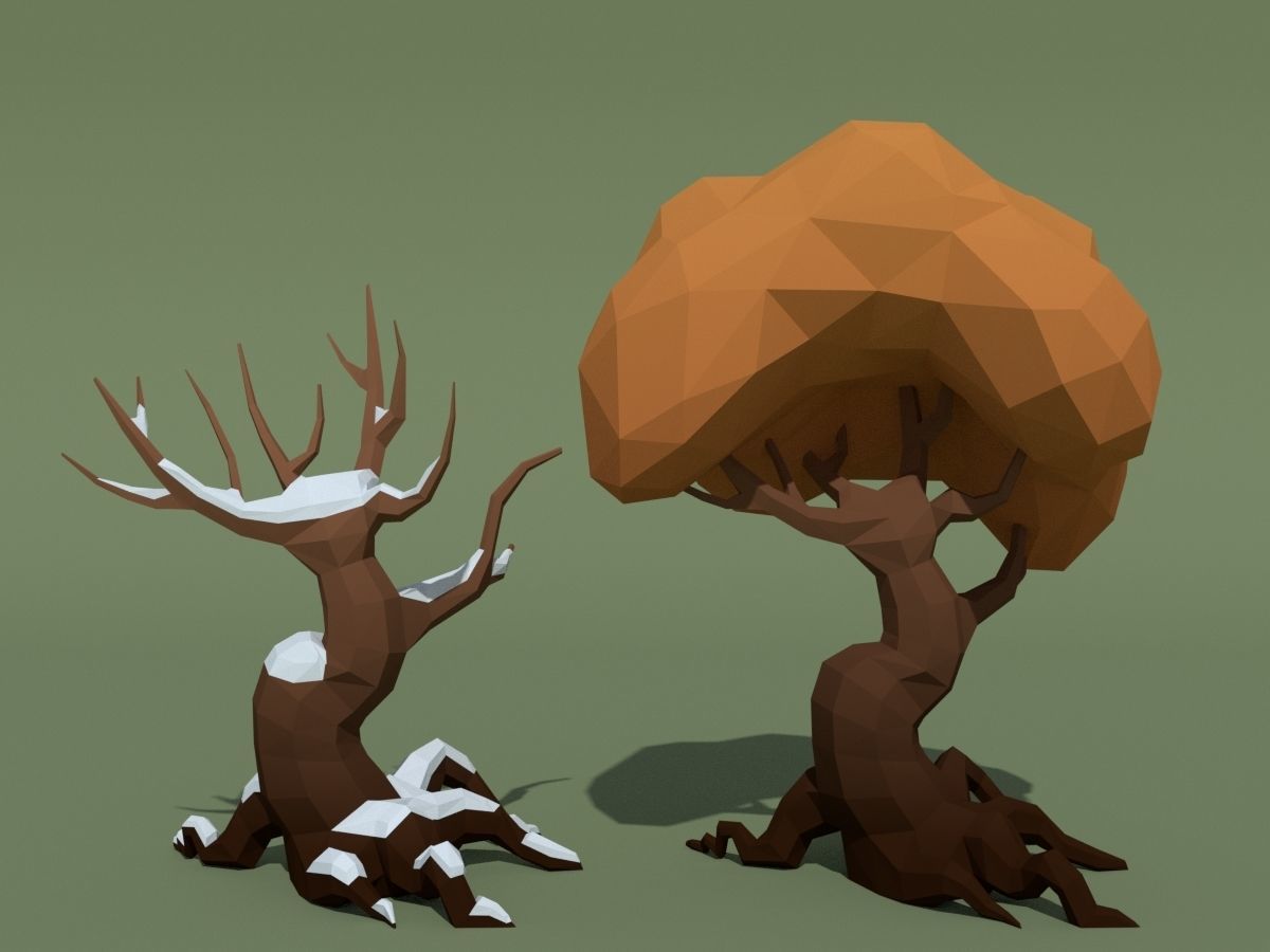 LowPoly Forest Pack Low-poly 3D model_31