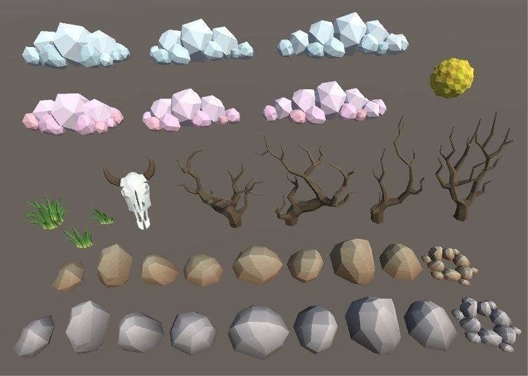 LowPoly Desert Pack Low-poly 3D model_8