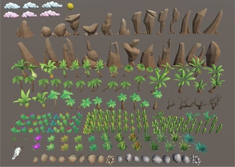 LowPoly Desert Pack Low-poly 3D model_11