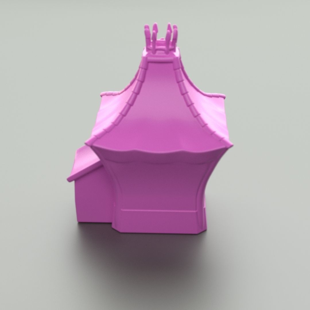 Cartoon Witch House 3D print model_4