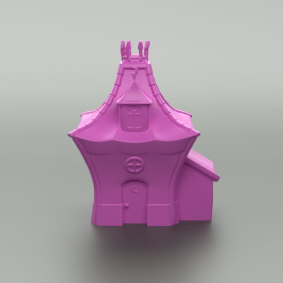 Cartoon Witch House 3D print model_9