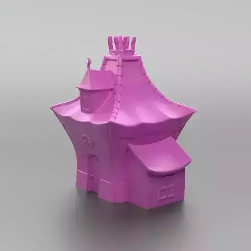 Cartoon Witch House 3D print model