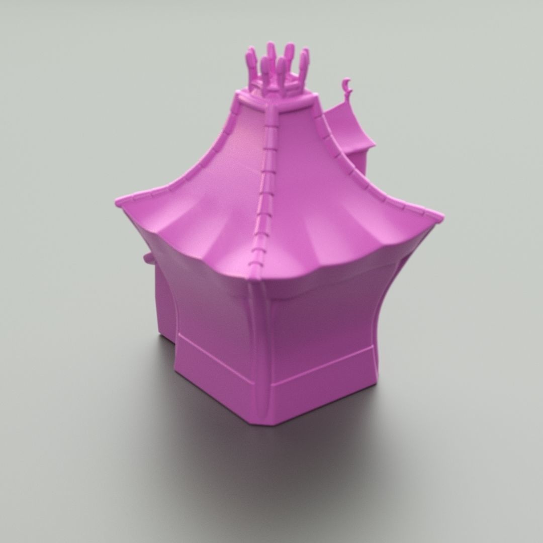 Cartoon Witch House 3D print model_2