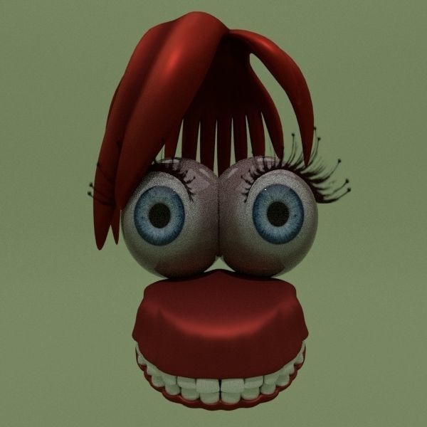 Cartoon Alien Lama Jessica 3D model_9