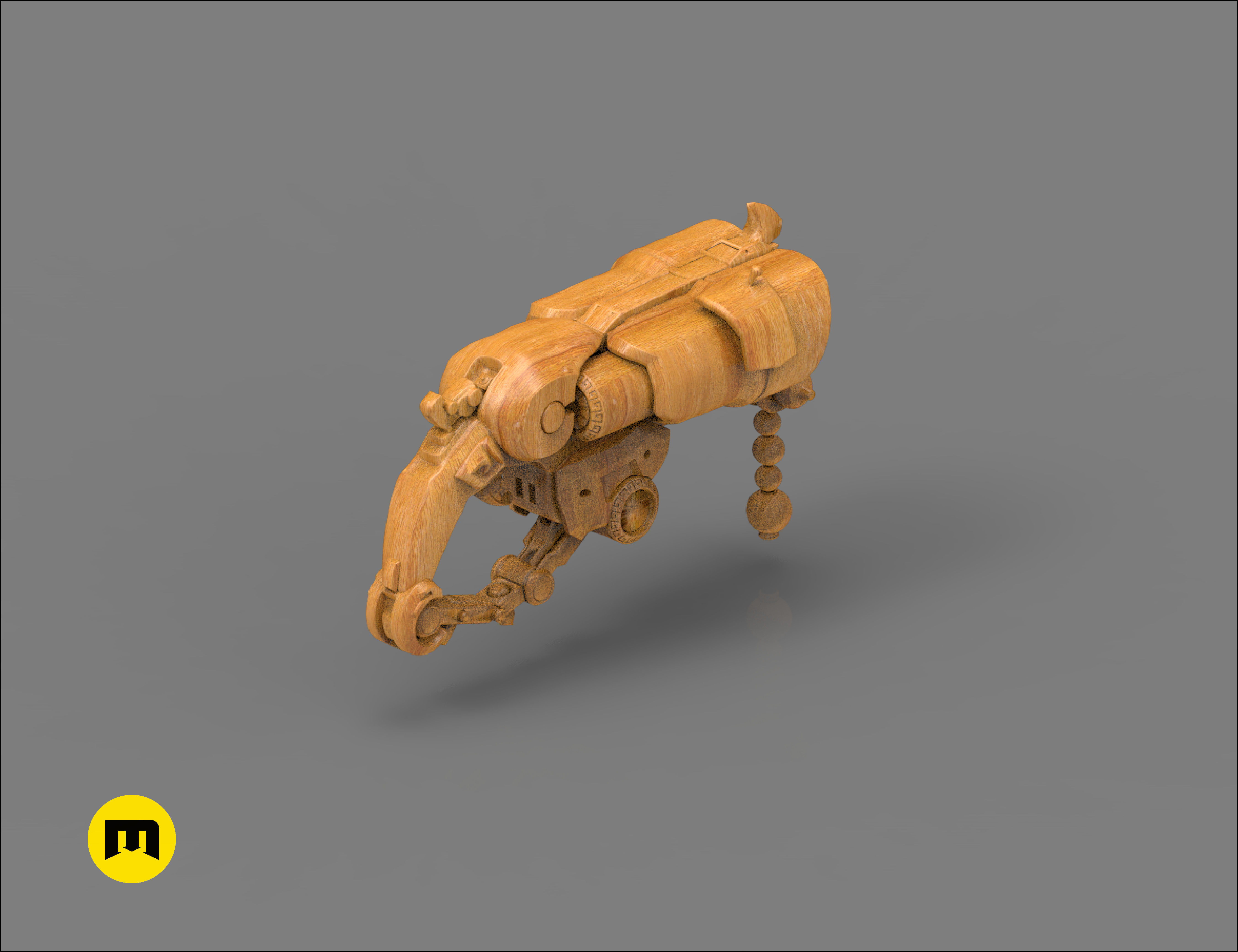 Overwatch Roadhog Gun Bajie 3D print model_6