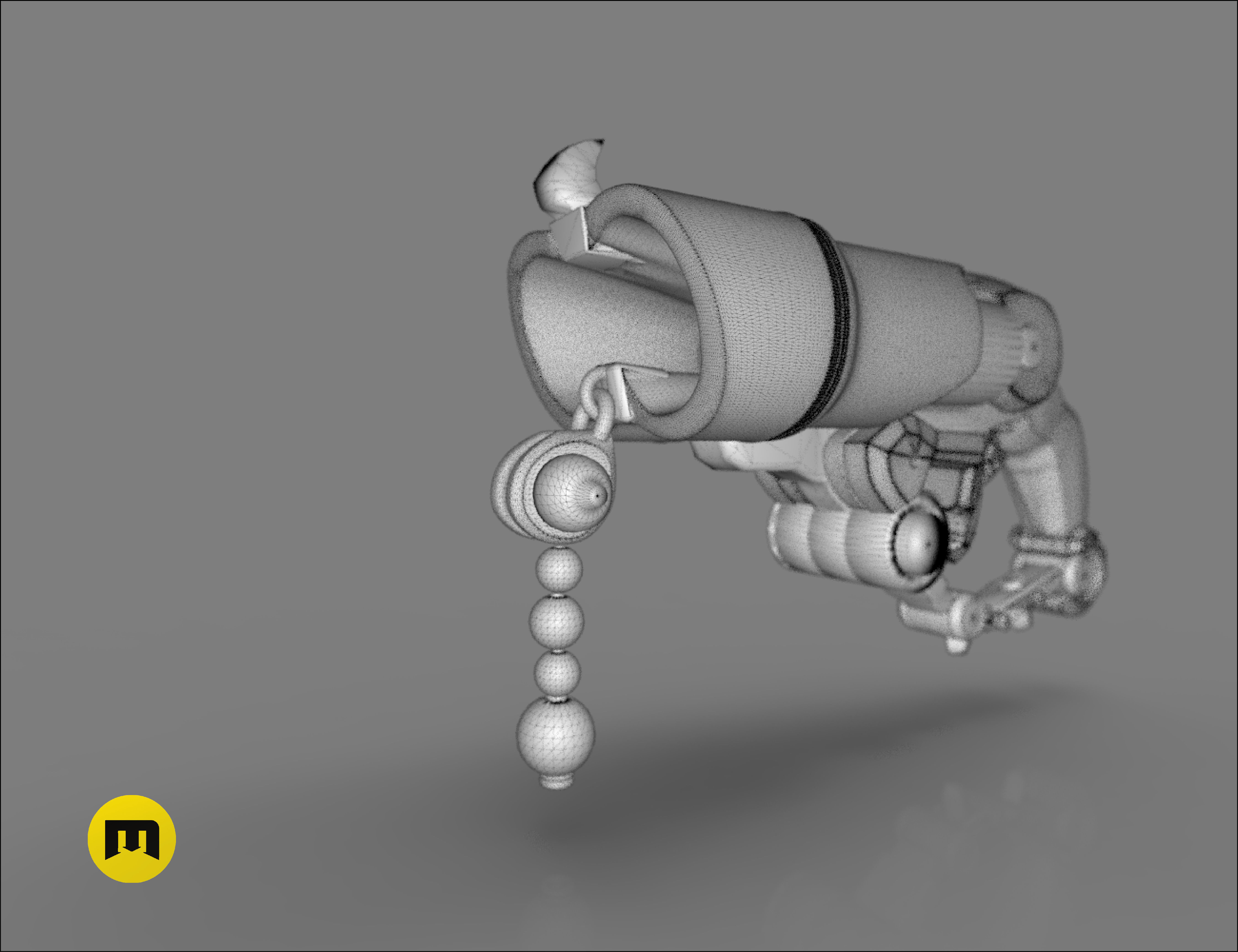 Overwatch Roadhog Gun Bajie 3D print model_19