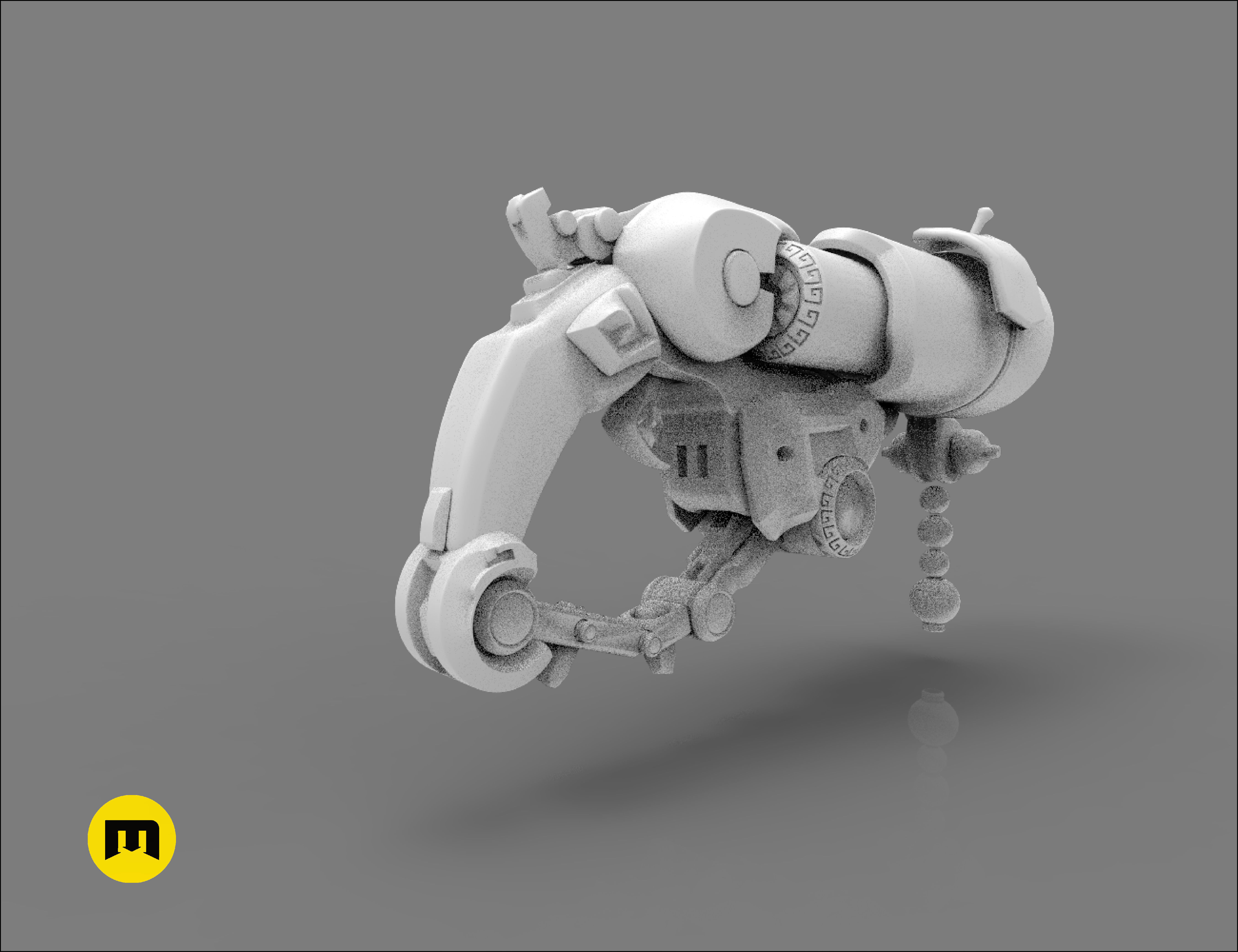 Overwatch Roadhog Gun Bajie 3D print model_26