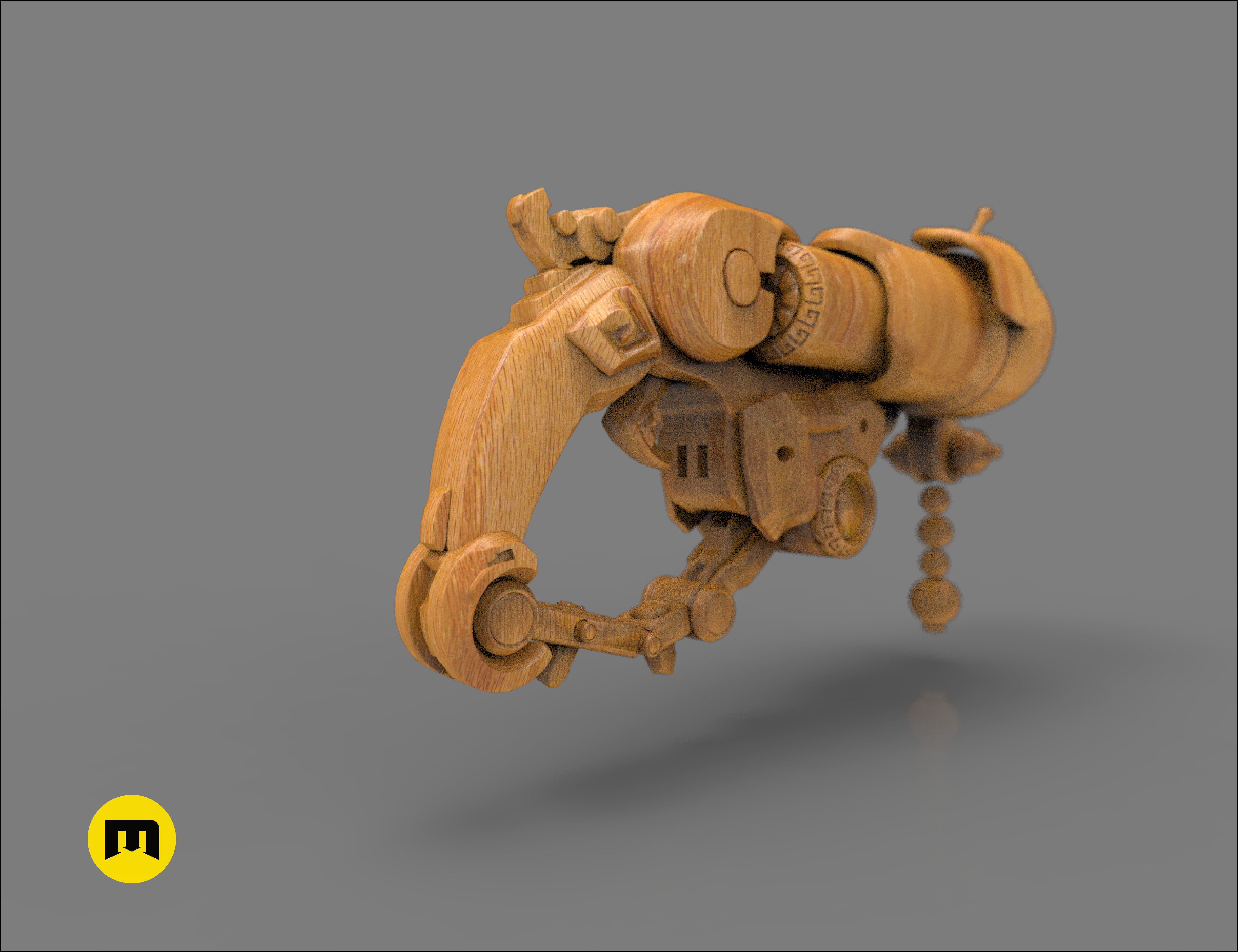 Overwatch Roadhog Gun Bajie 3D print model_2