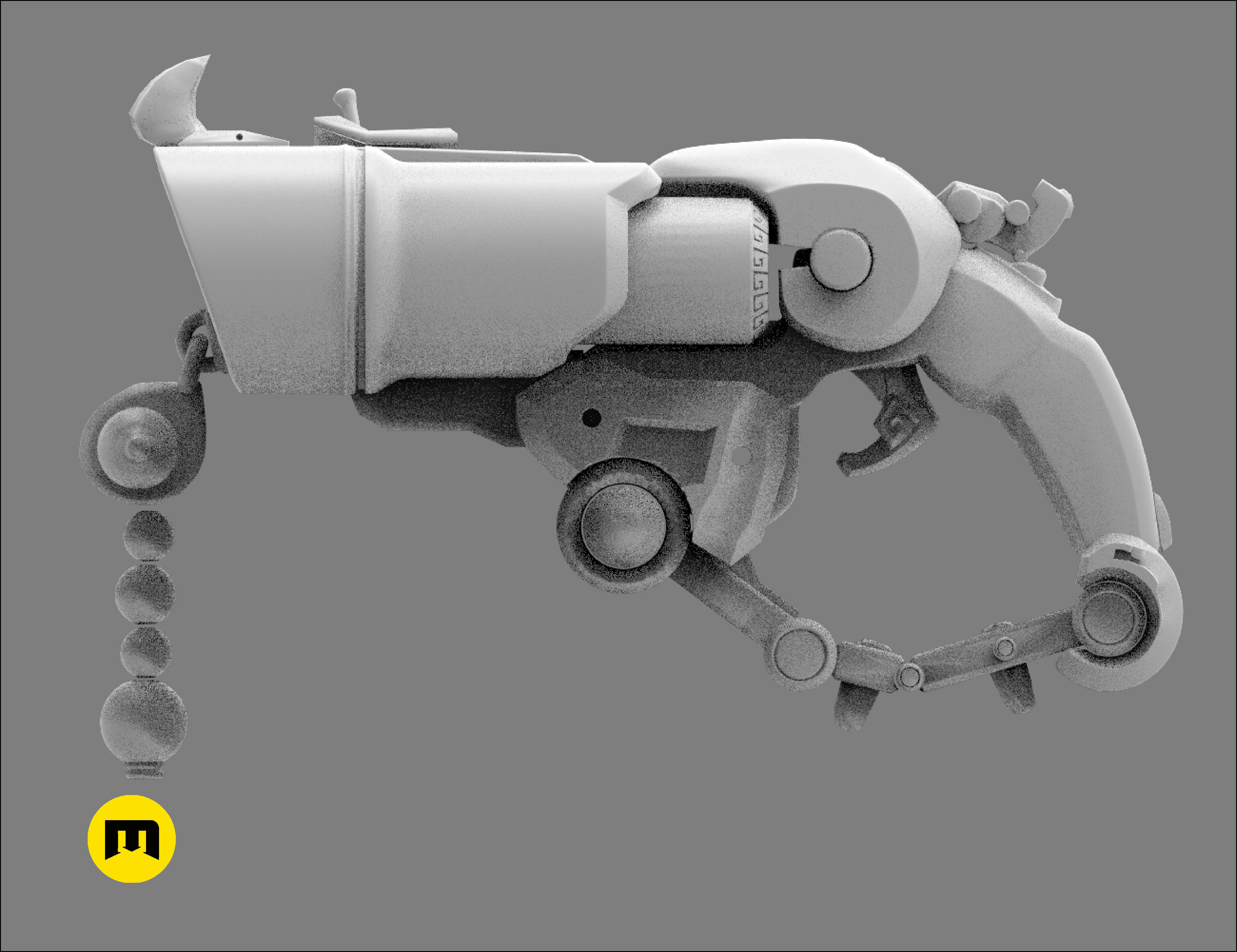 Overwatch Roadhog Gun Bajie 3D print model_24