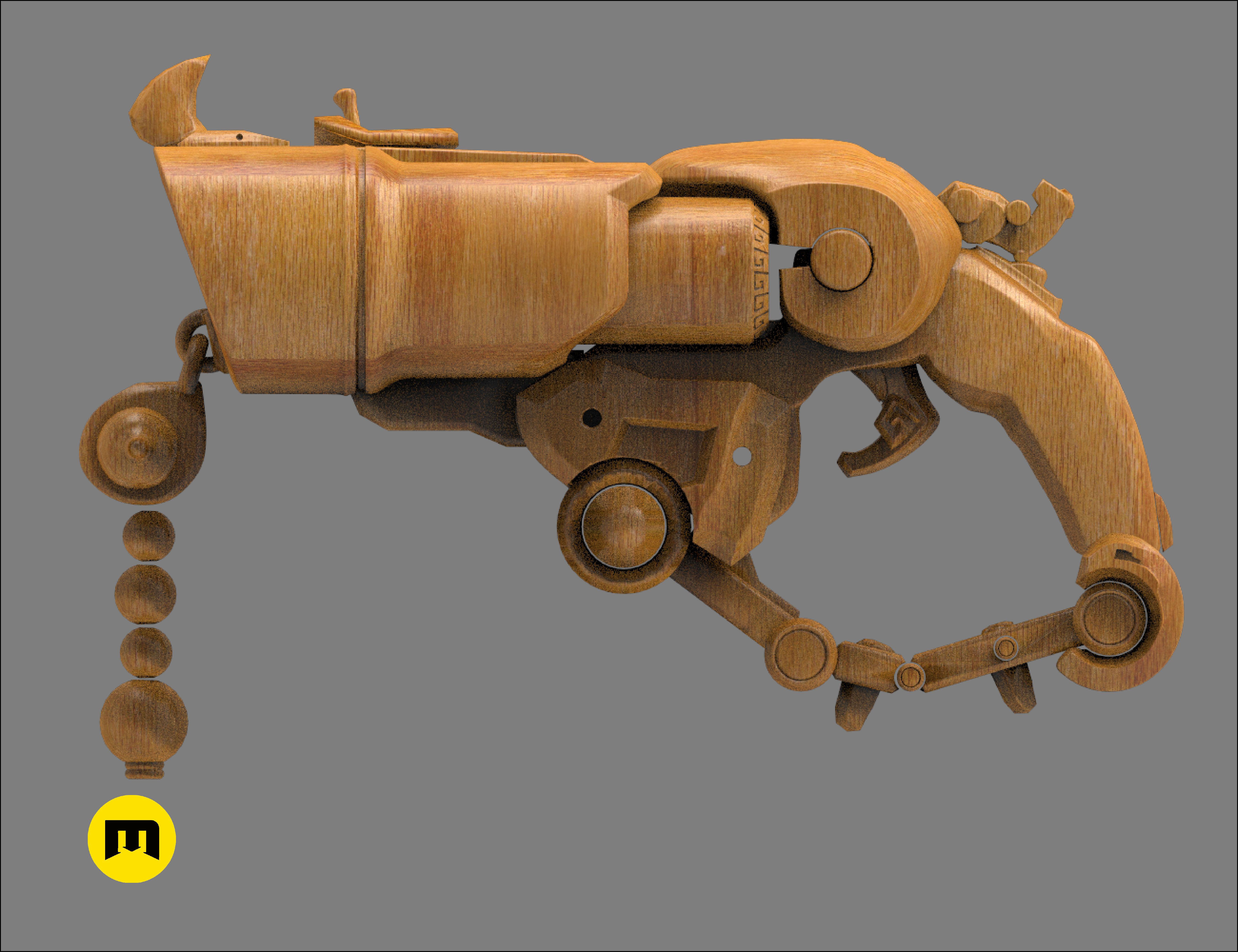 Overwatch Roadhog Gun Bajie 3D print model_8