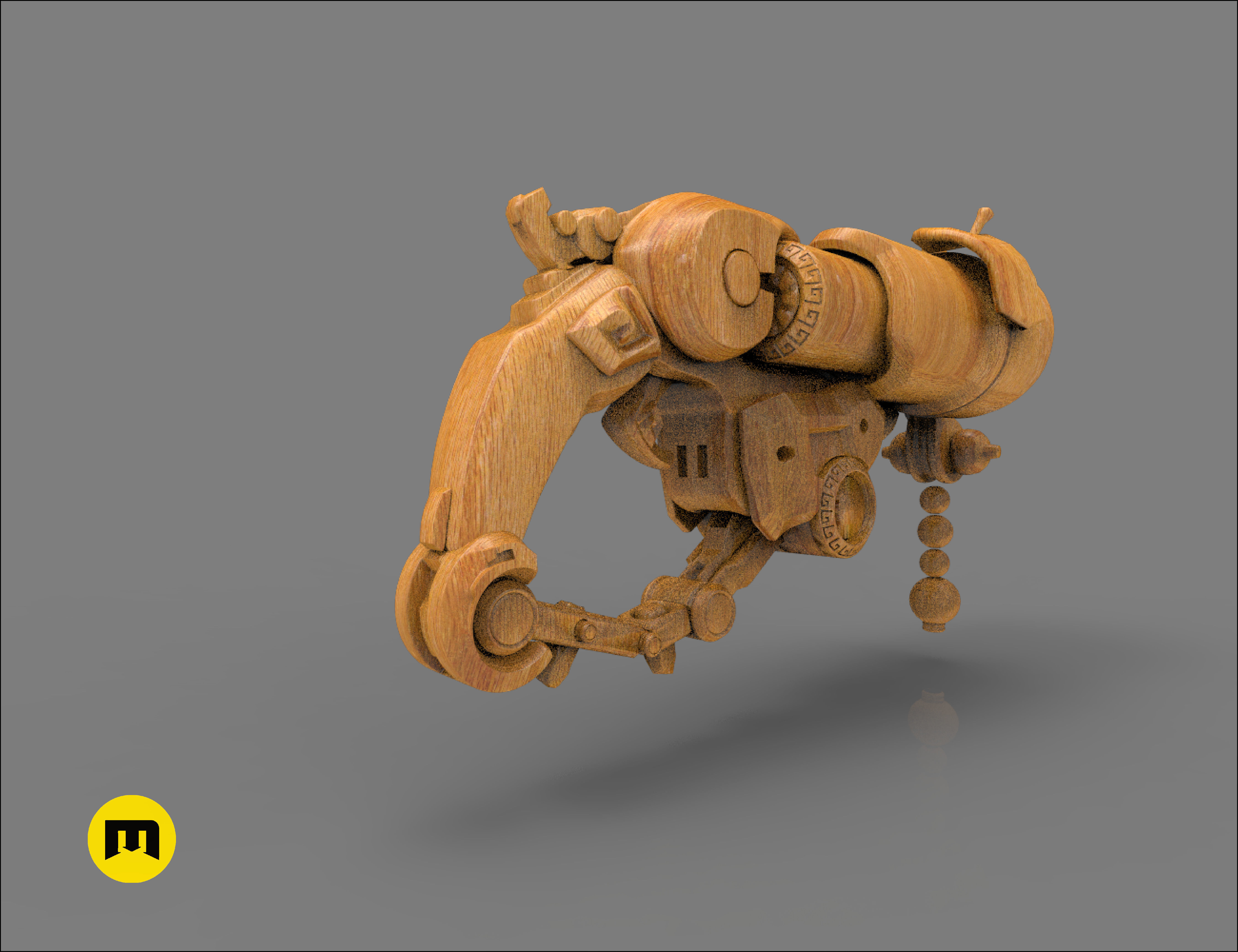 Overwatch Roadhog Gun Bajie 3D print model_3