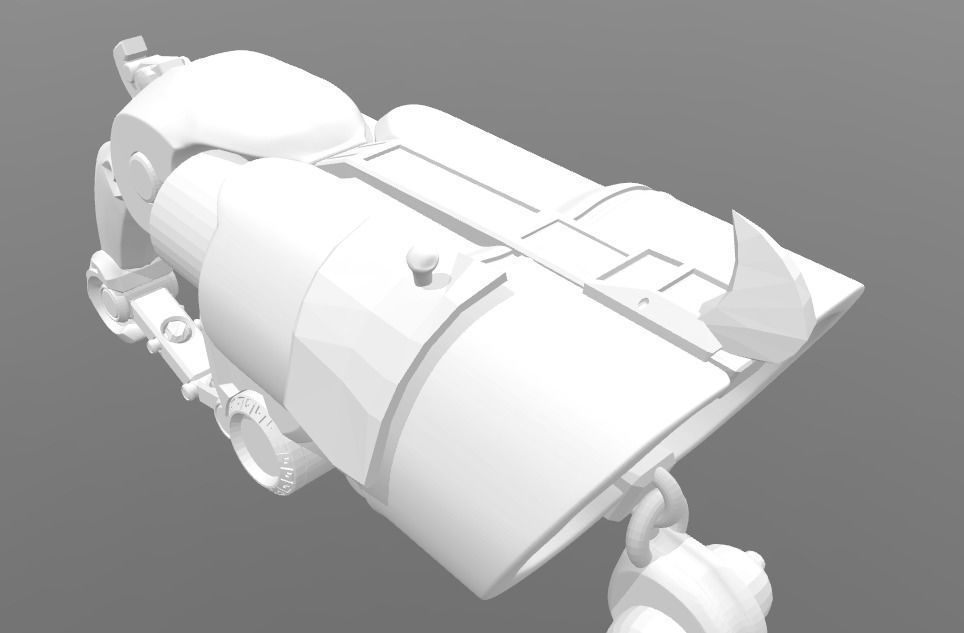 Overwatch Roadhog Gun Bajie 3D print model_12