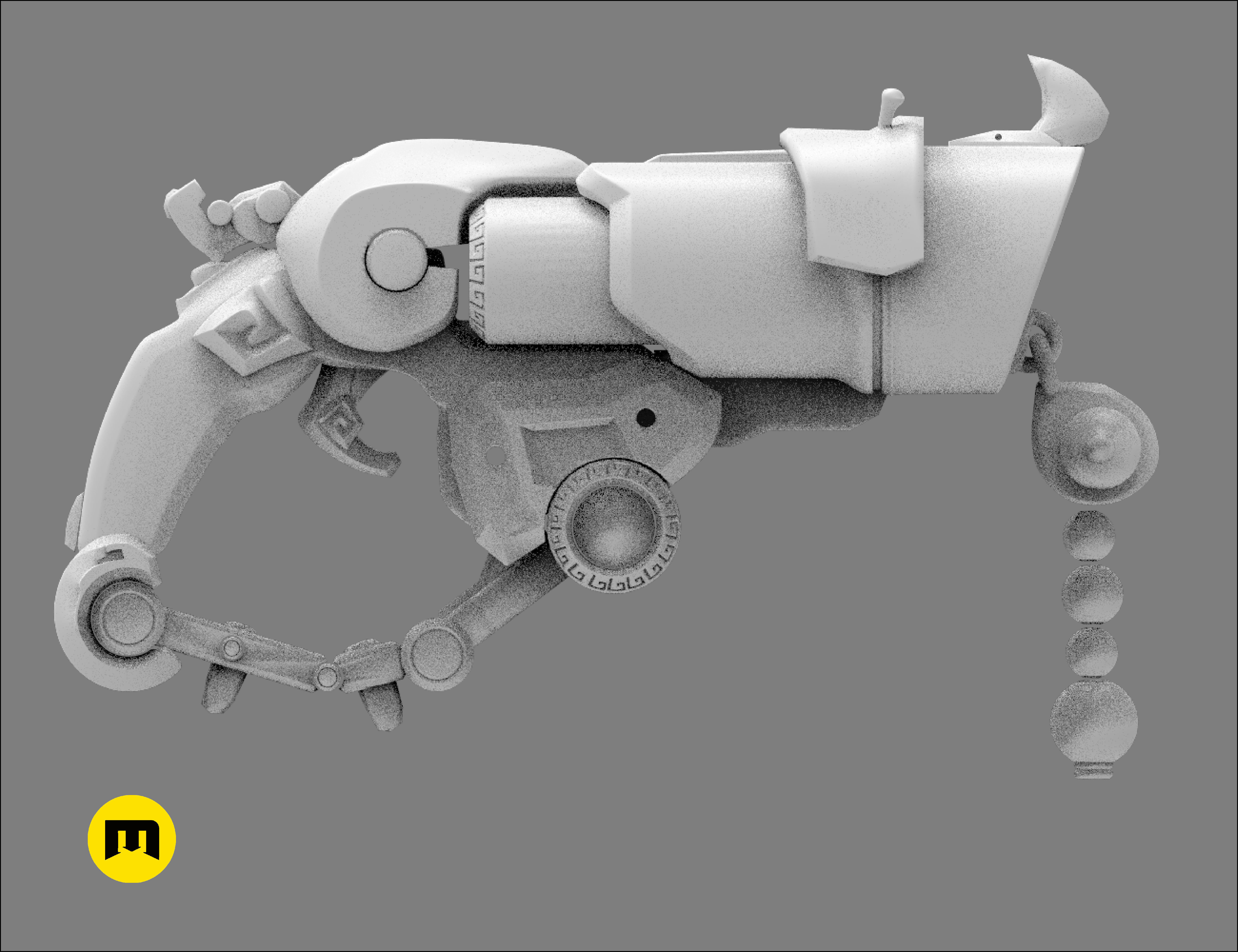 Overwatch Roadhog Gun Bajie 3D print model_31