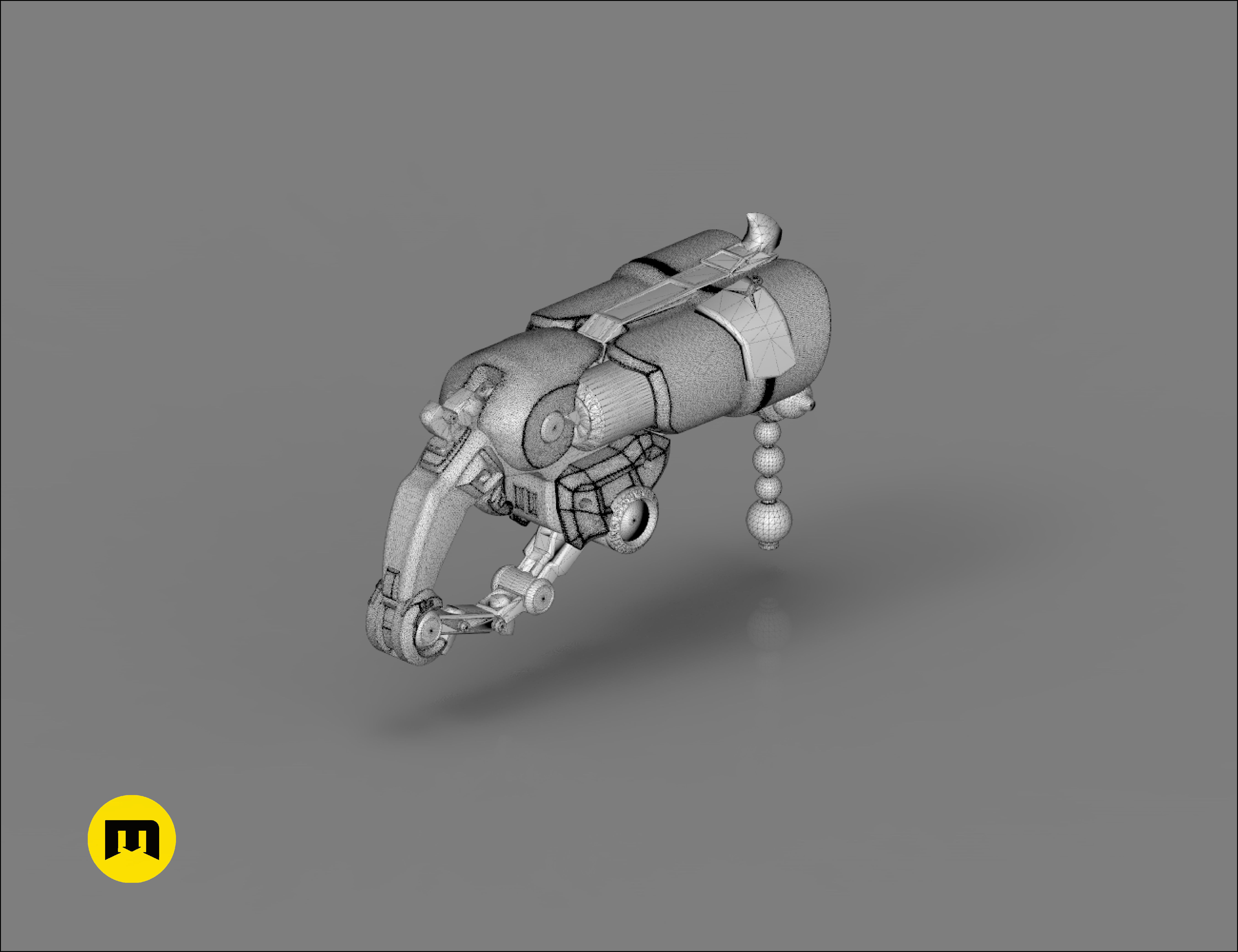 Overwatch Roadhog Gun Bajie 3D print model_35